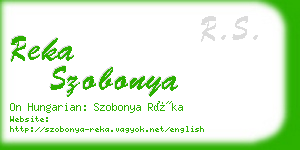 reka szobonya business card
